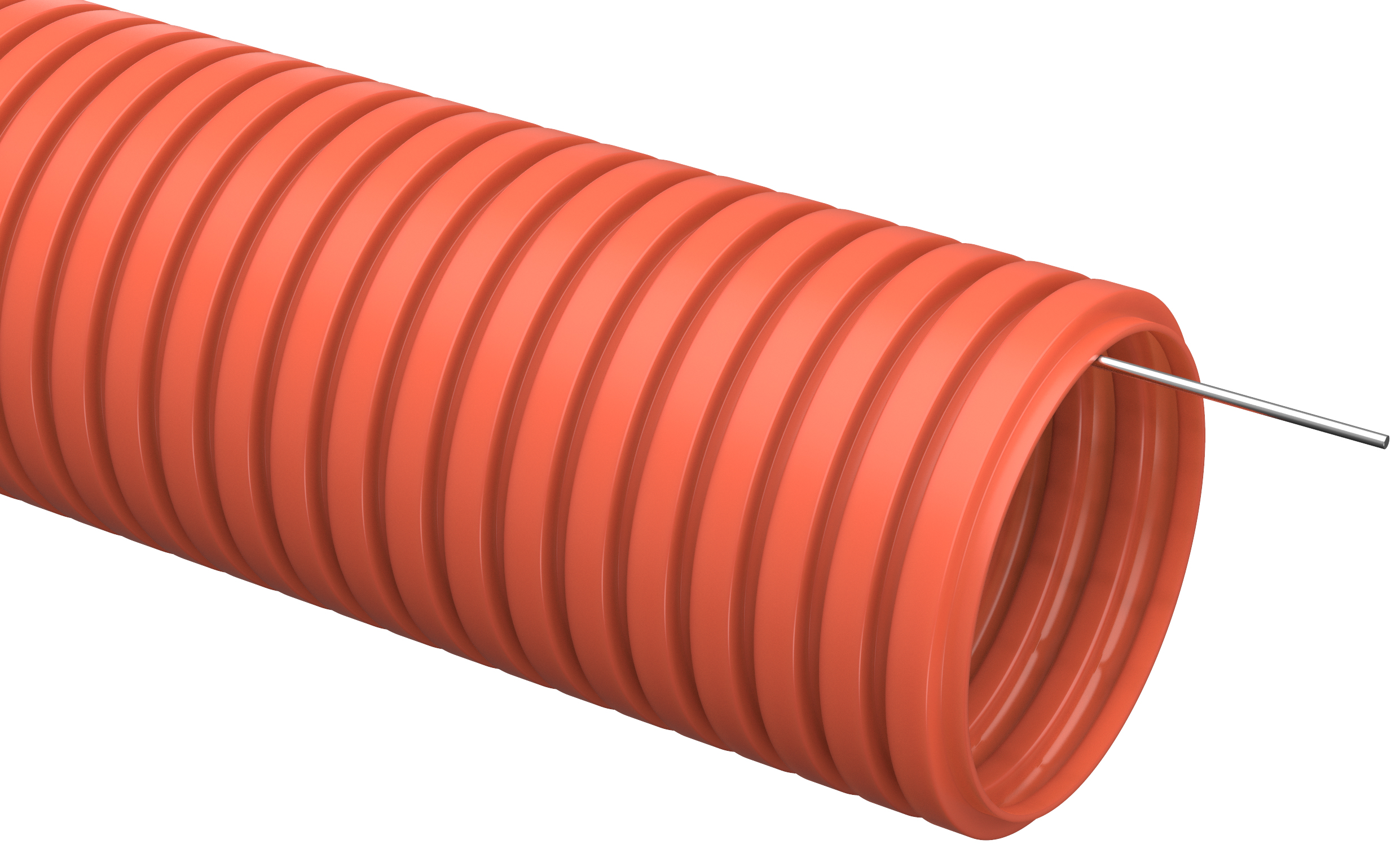 Труба гофрированная ПНД IEK d 32 мм ELASTA с зондом оранжевая (25м)