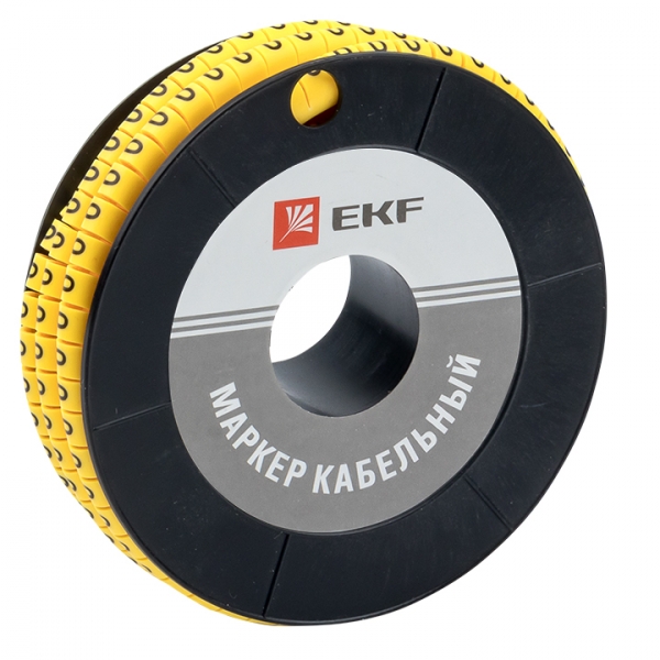 EKF PROxima Маркер кабельный 4,0 мм2 &quot;0&quot; (500 шт.) (ЕС-2)