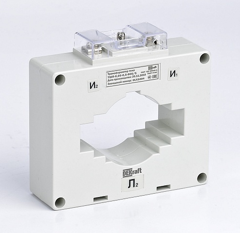 DEKraft Трансформатор тока ТШП-0,66 0,5S 800/5 10ВА, диаметр 60мм